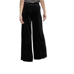 I’vory Vintage Stretchy VELVET Flat Front BLACK PANTS XL 31.Inseam